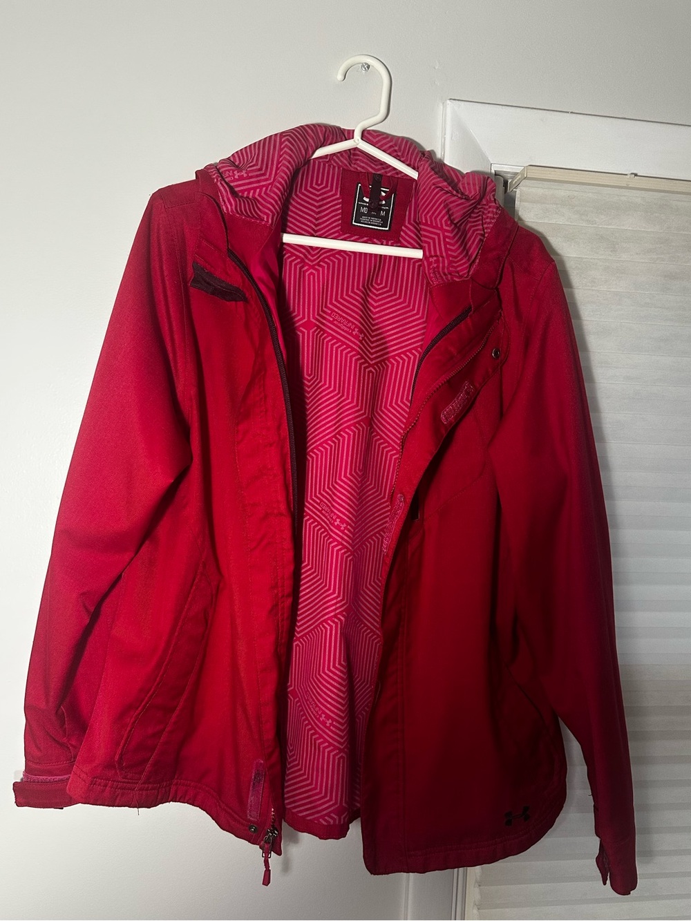 Under Armour Women's Bright Red Hooded Ski Jacket